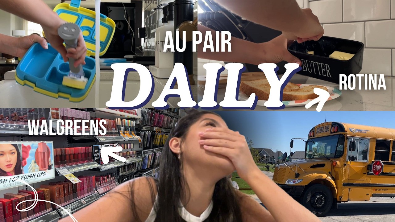 Um dia na vida de uma AU PAIR | Rotina da manhã, Curso, Laundry, Walgreens