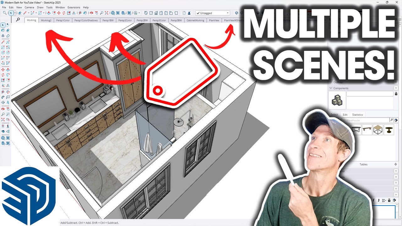 How to Update Tags Across MULTIPLE SCENES in SketchUp!