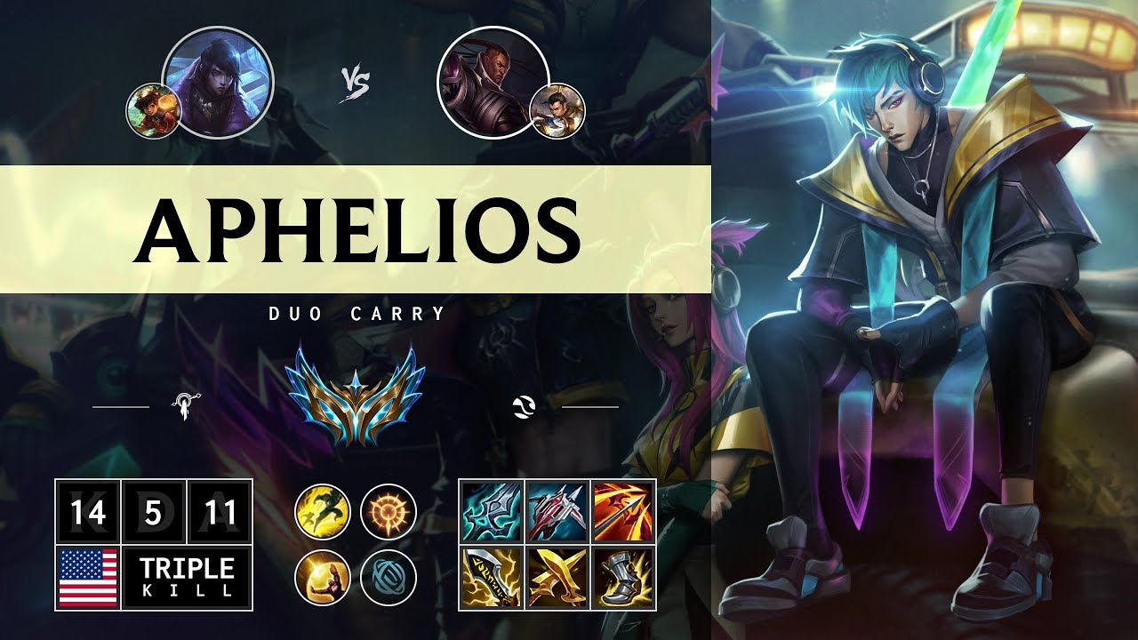 Aphelios ADC vs Lucian - NA Challenger Patch 14.13