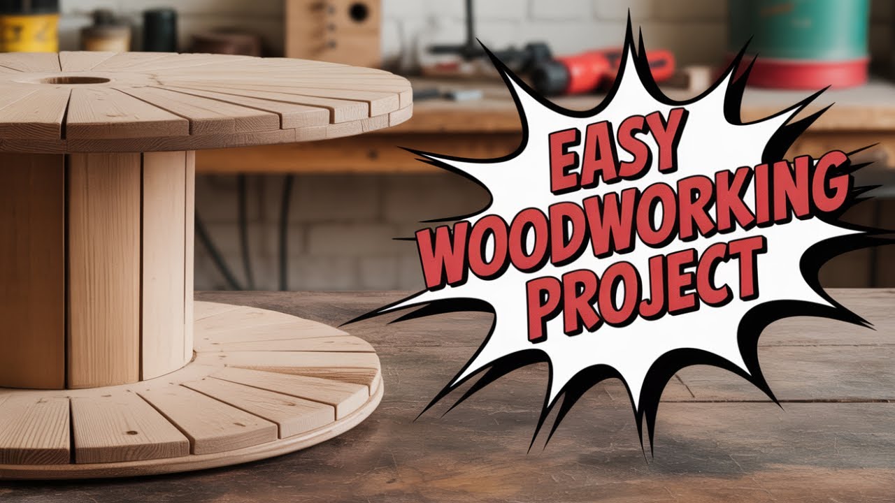 DIY Cable Spool Table | Upcycle a Wooden Spool & Reclaimed Wood into a Gorgeous Table