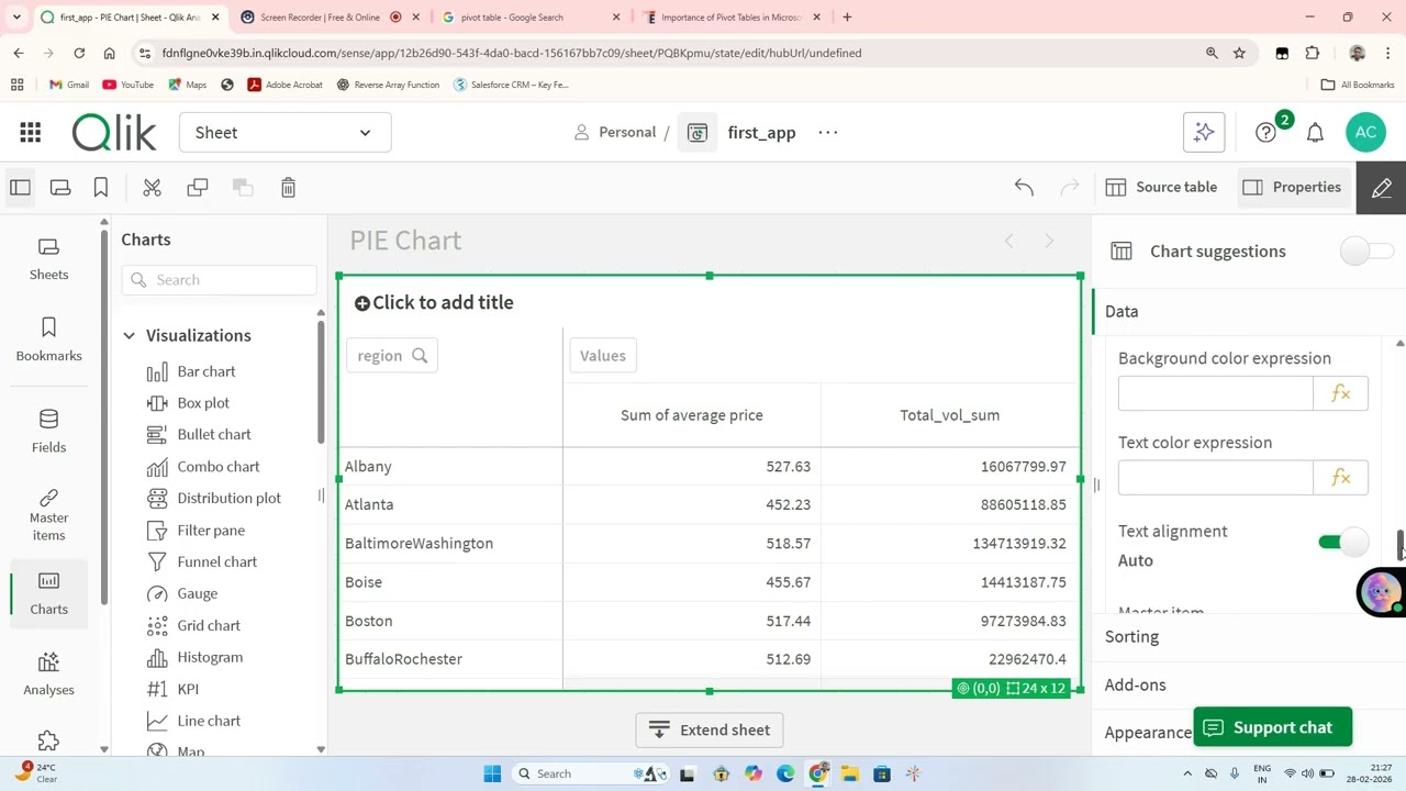 8.Pivot Table Part 1 | Qlik Sense Bangla Tutorial