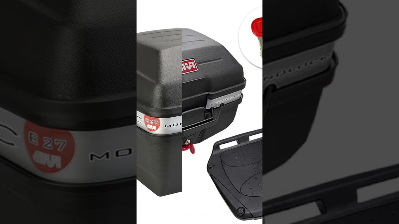 Baú Bauleto Moto Givi Monolock C/Base e Kit deParafusos 27L