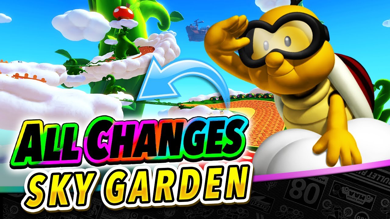 Cloud Parkour?! All Changes in Sky Garden! | Classics VS Mario Kart 8 ANALYSIS