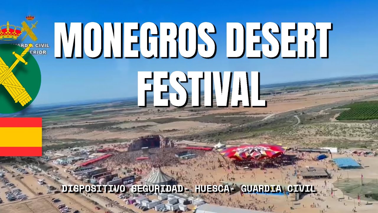 La Guardia Civil finaliza el servicio de seguridad del XXX aniversario del Monegros Desert Festival