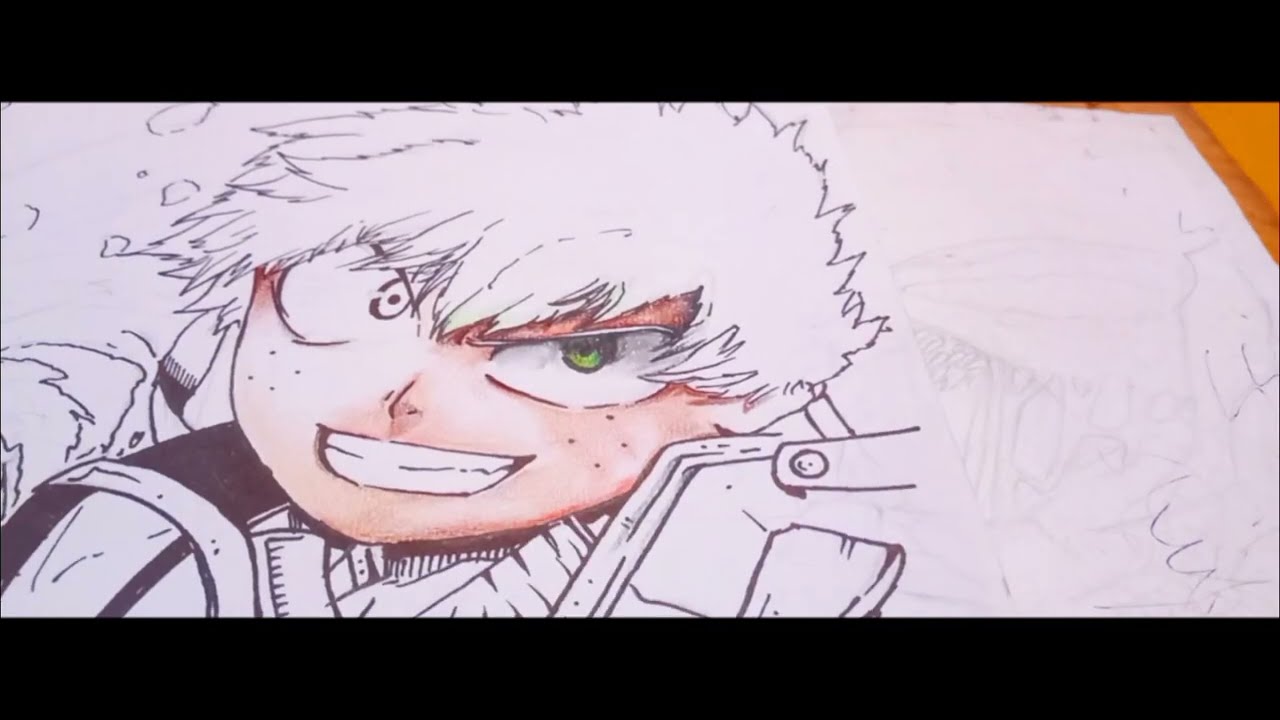 Drawing 緑谷出久(izuku midoriya)|| From 僕のヒーローアカデミア(My Hero Academia)|| by shariq arts pt.1 (Timelapse)