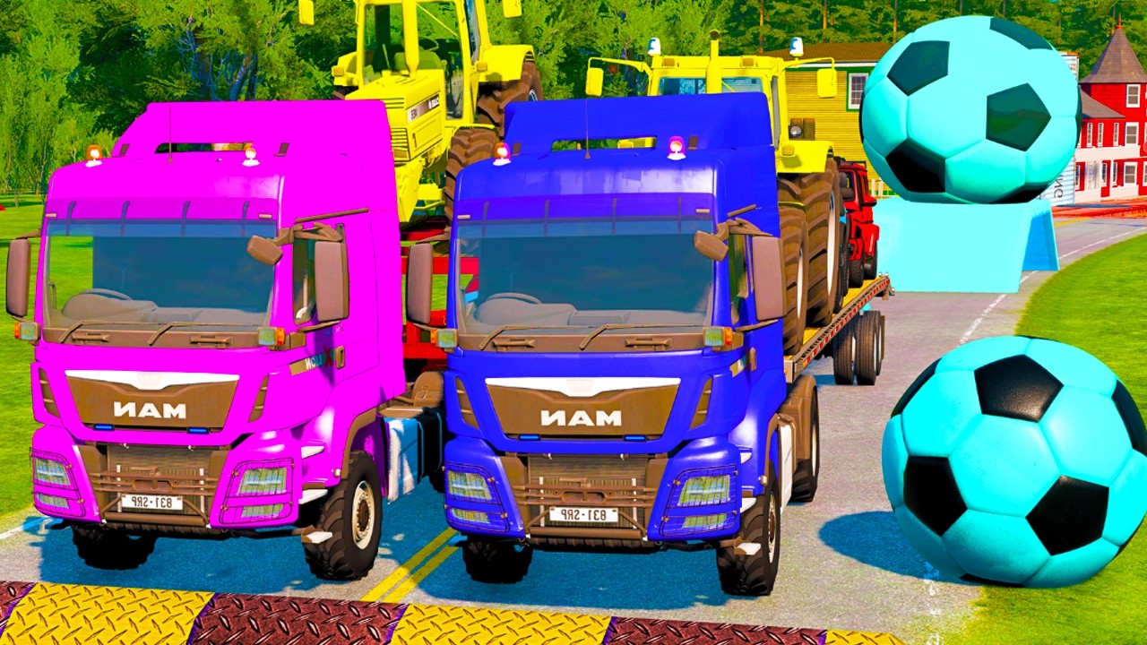 Flatbed Truck Mcqueen | Transportation with Truck - Pothole vs Car #10 - BeamNG.Drive