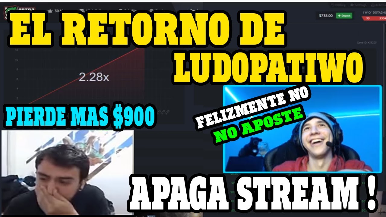 LUDOPATIWO  BACK ! IWO VUELVE A LAS APUESTAS CON MASOKU | PIERDE MAS DE $900 Y APAGA STREAM
