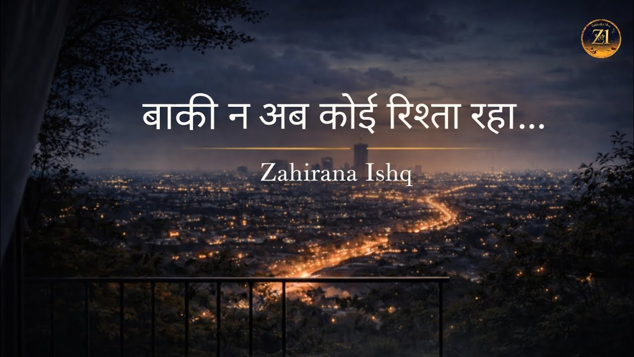 Baaki Na Ab Koi Rishta Raha | Heart Touching Hindi Ghazal | Zahirana Ishq