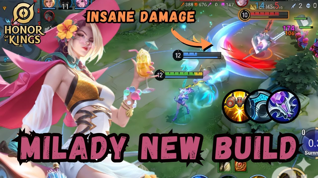 Honor of Kings : This is Why MILADY Must Be BAN in Ranked | Easy Push Tower and Gank | HOK