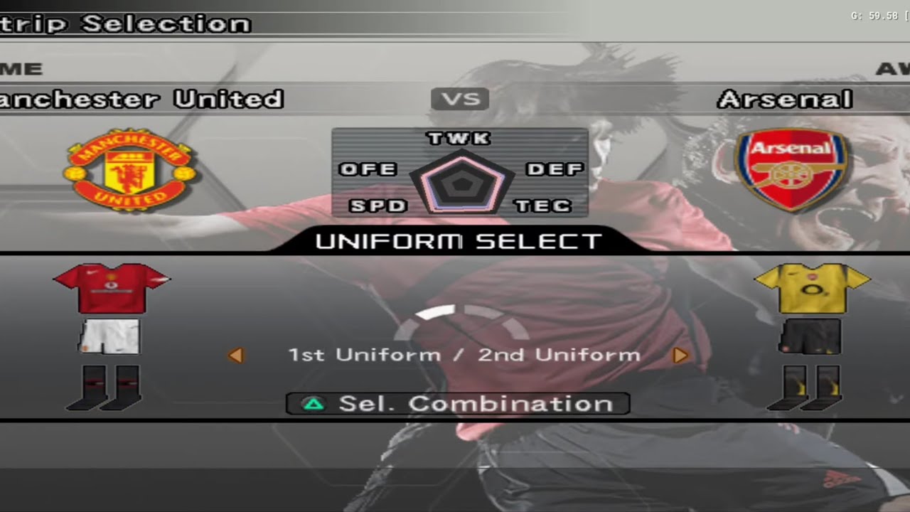 Winning Eleven 10 - Manchester United VS Arsenal | PS2