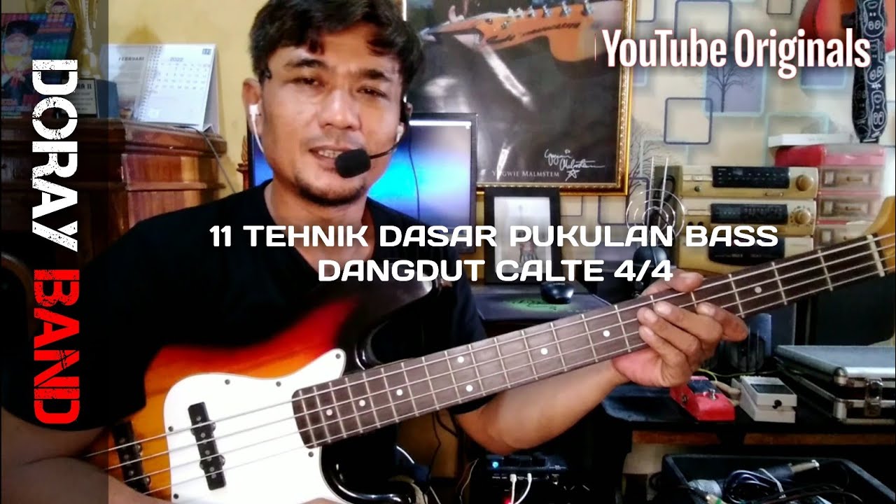 11 Dasar jenis pukulan bass dangdut calte 4/4