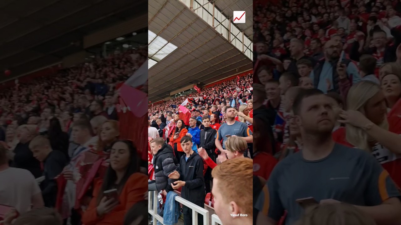 Very loud Follow Follow Follow song by Middlesbrough fans