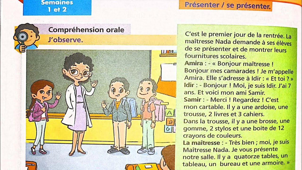 activités orales:ma vie scolaire (présenter/se présenter)