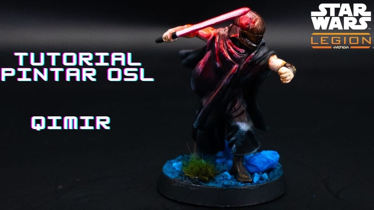 Tutorial de pintura miniatura impresa 3d de Qimir Star Wars Legion OSL, veladuras y TMM