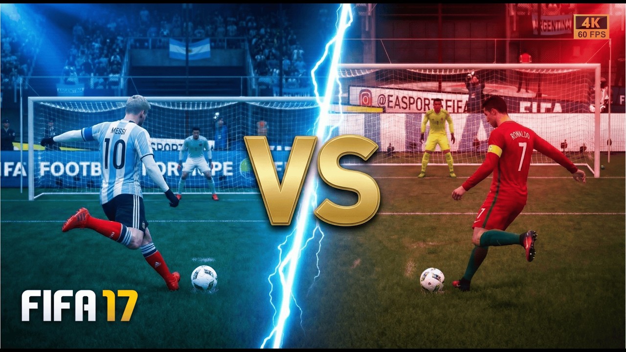 The DREAM Final! Argentina vs Portugal Penalty Shootout (FIFA 17 - Messi vs Ronaldo)