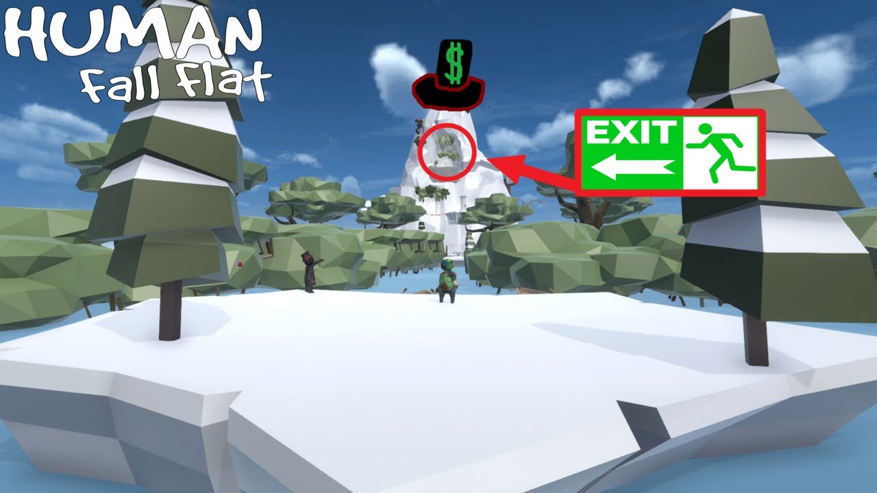 We went up a big mountain to get to school.(Human Fall Flat)
