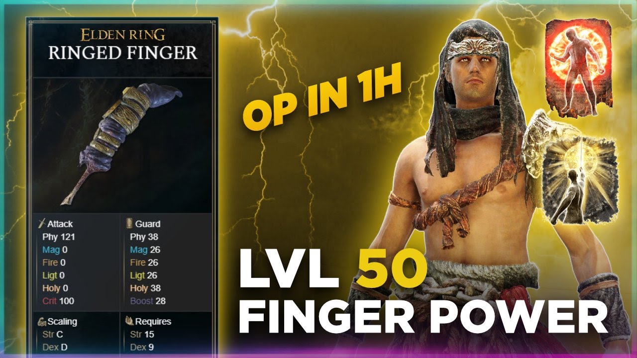 Elden Ring: Ringed Finger Build, Claw Flick Early Game GUIDE Level 50 (Step-by-Step UNCUT)
