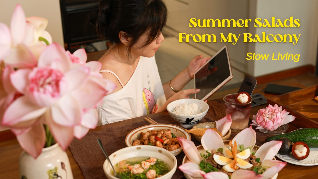 🌿 Slow Life in Vietnam | Fresh Vietnamese Summer Recipes from My Balcony Garden
