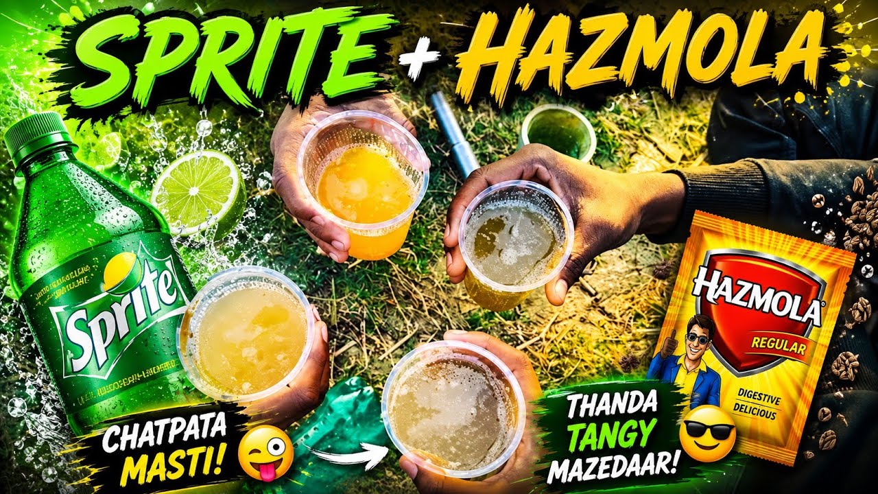 Drink Sprite And Hazmola Water In Isolated Place.😅