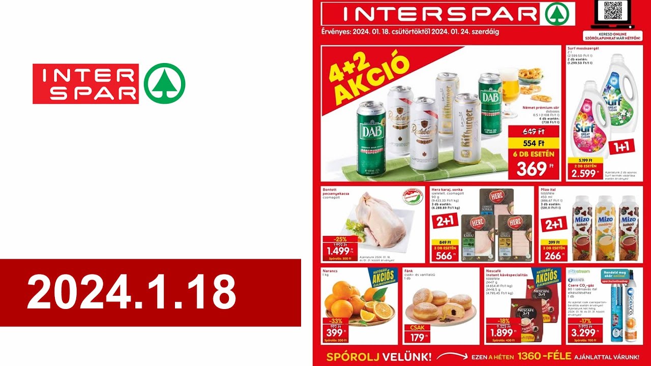 Interspar újság 2024.1.18 - akciós újság