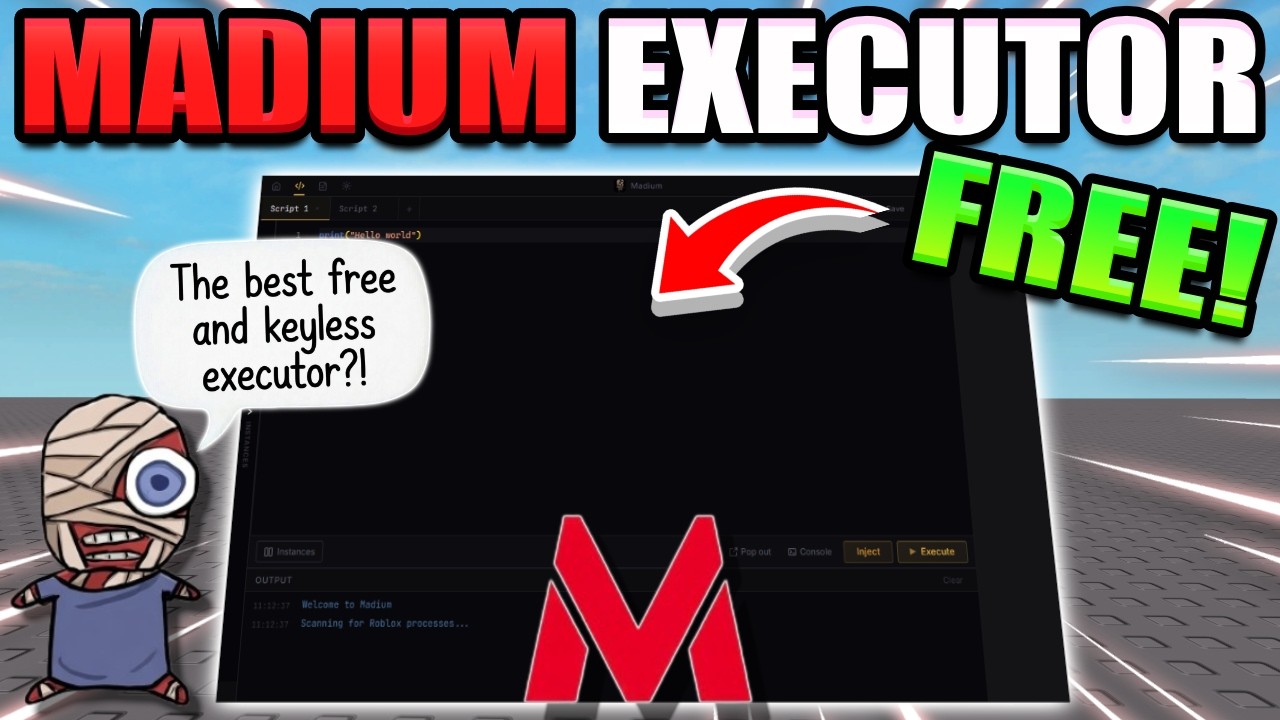 Лучший бесплатный и бесключевой исполнитель Roblox 2026 года?! - Исполнитель Madium