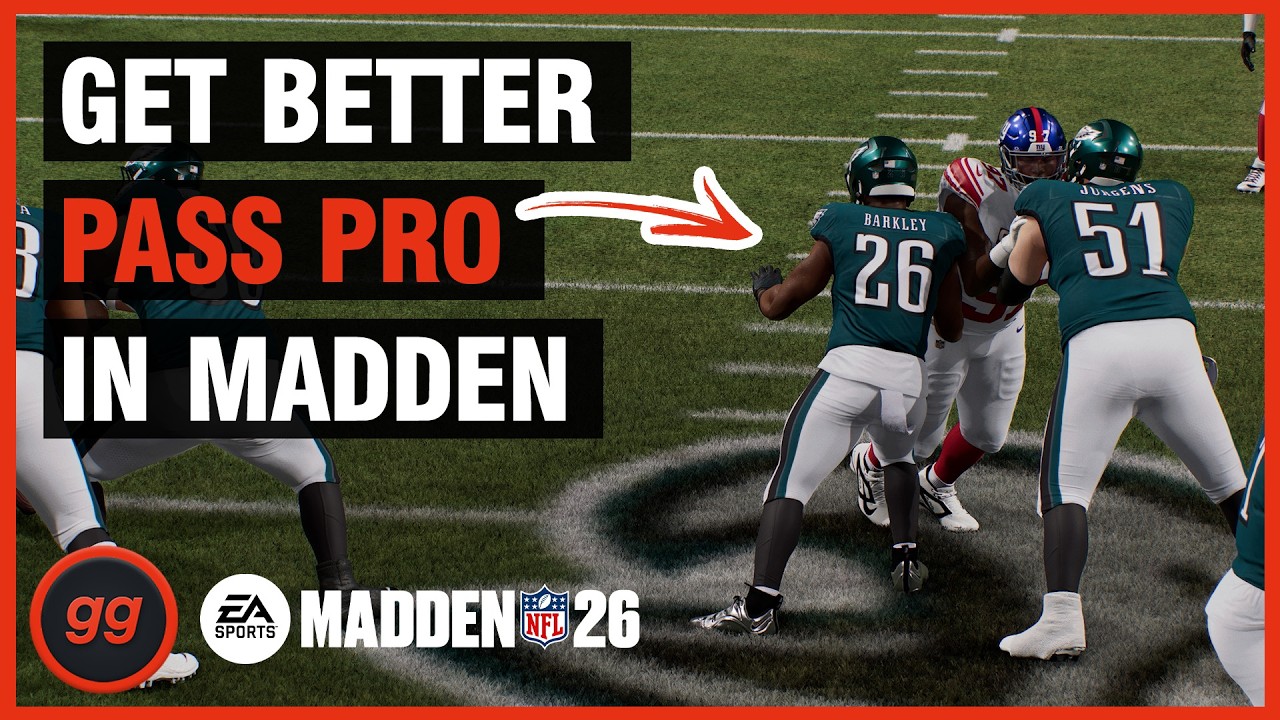 Лучший трюк для защиты паса в Madden: используйте двойную блокировку со своим бегущим защитником!