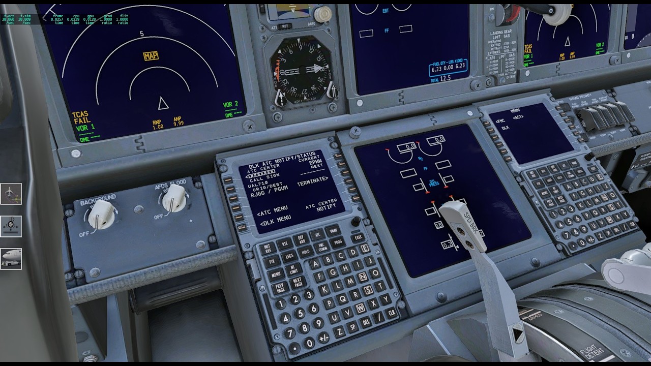 XPLANE 12.4.0.R1 RJGG PGUM UAL136 B738 ZIBO CPDLC NON VATSIM