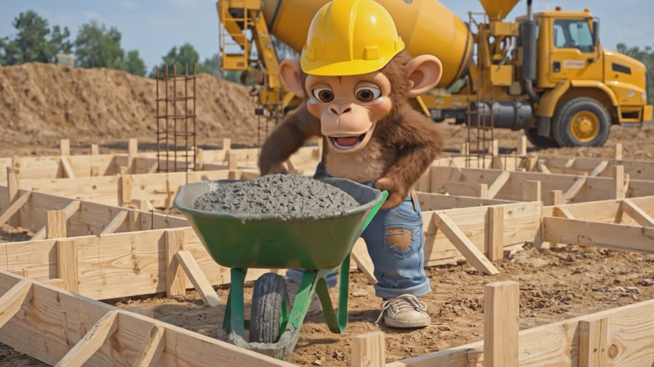 Figo's adventure, episode 51, How to Build a Brick House 🏠 Figo's Construction Site Exploration  3D