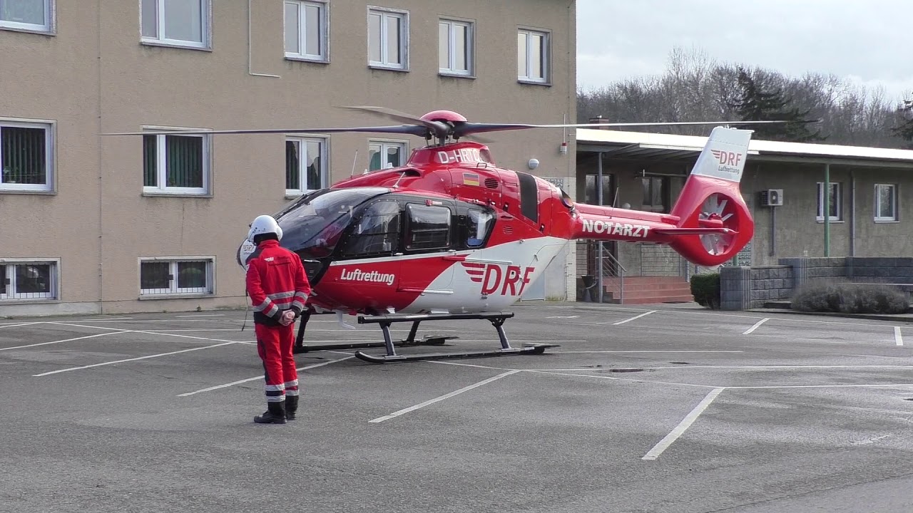 [Erstfilmung] Christoph Halle Landung und Start mit H135 in Teutschenthal