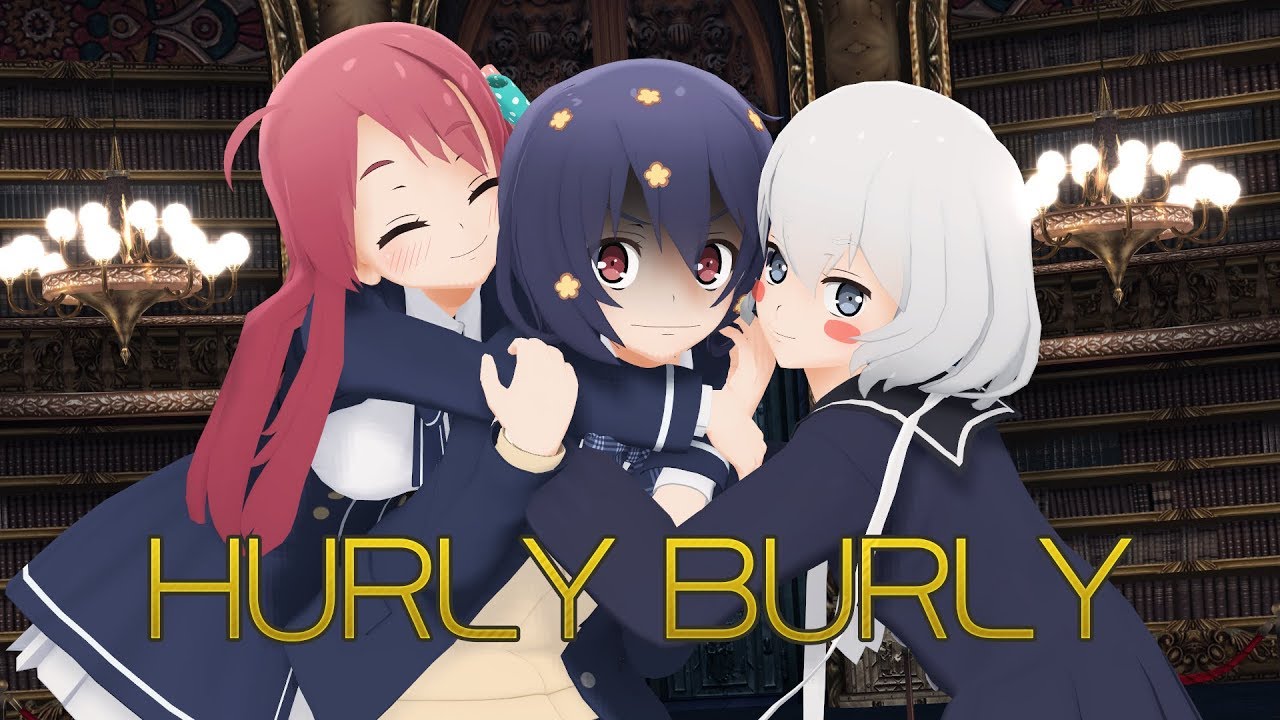 【MMDゾンサガ】Hurly Burly【Ai, Sakura & Junko / 水野愛 源さくら 紺野純子】