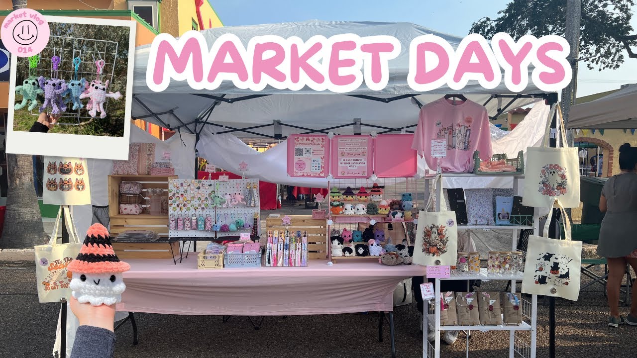 Видеоблог Market Days 🌸, продажа моих изделий ручной работы 🧶