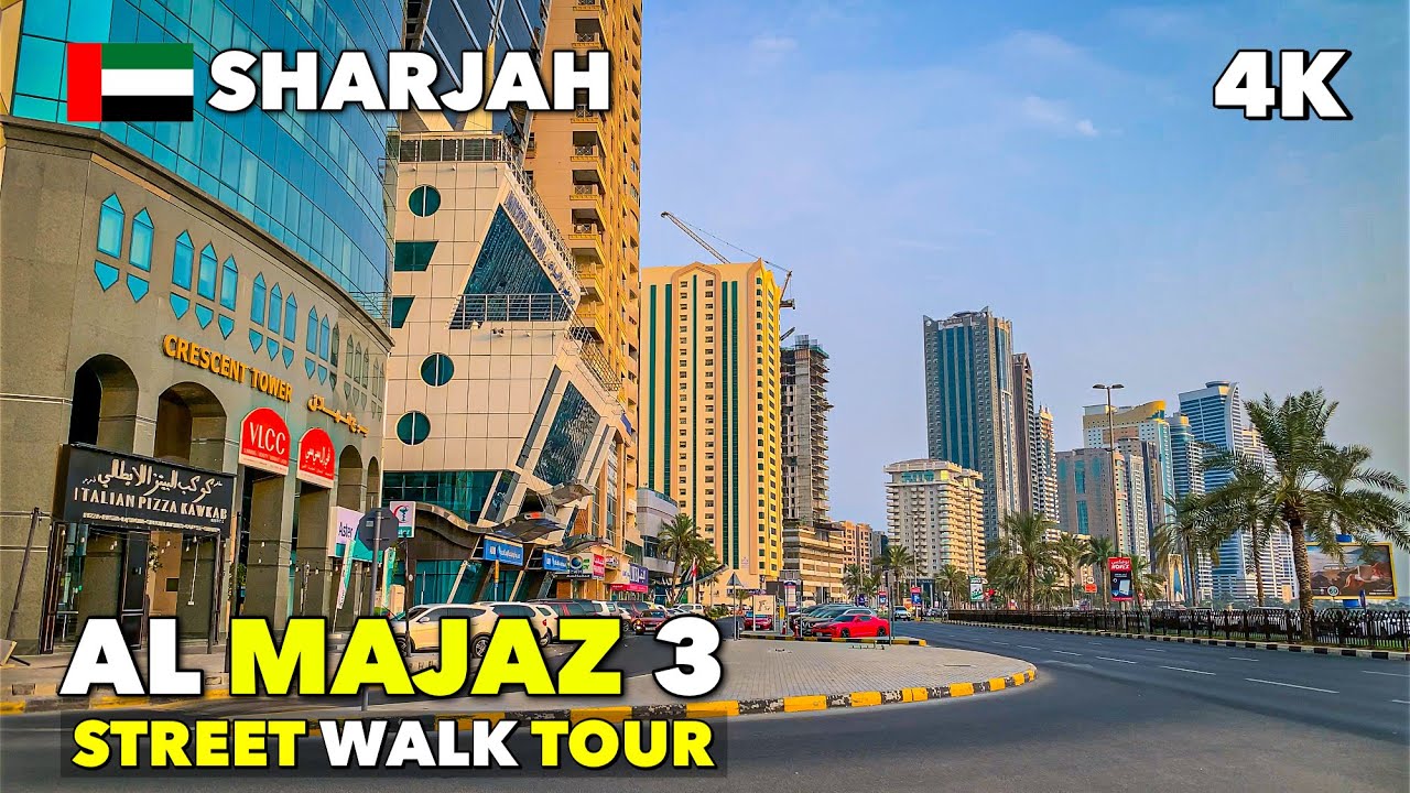 🇦🇪Sharjah Al Majaz 3 Street Walking Tour 4K