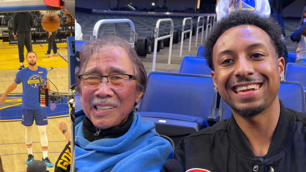 I TOOK MY GRANDPA TO SEE HIS FAVORITE PLAYER STEPHEN CURRY PLAY!!