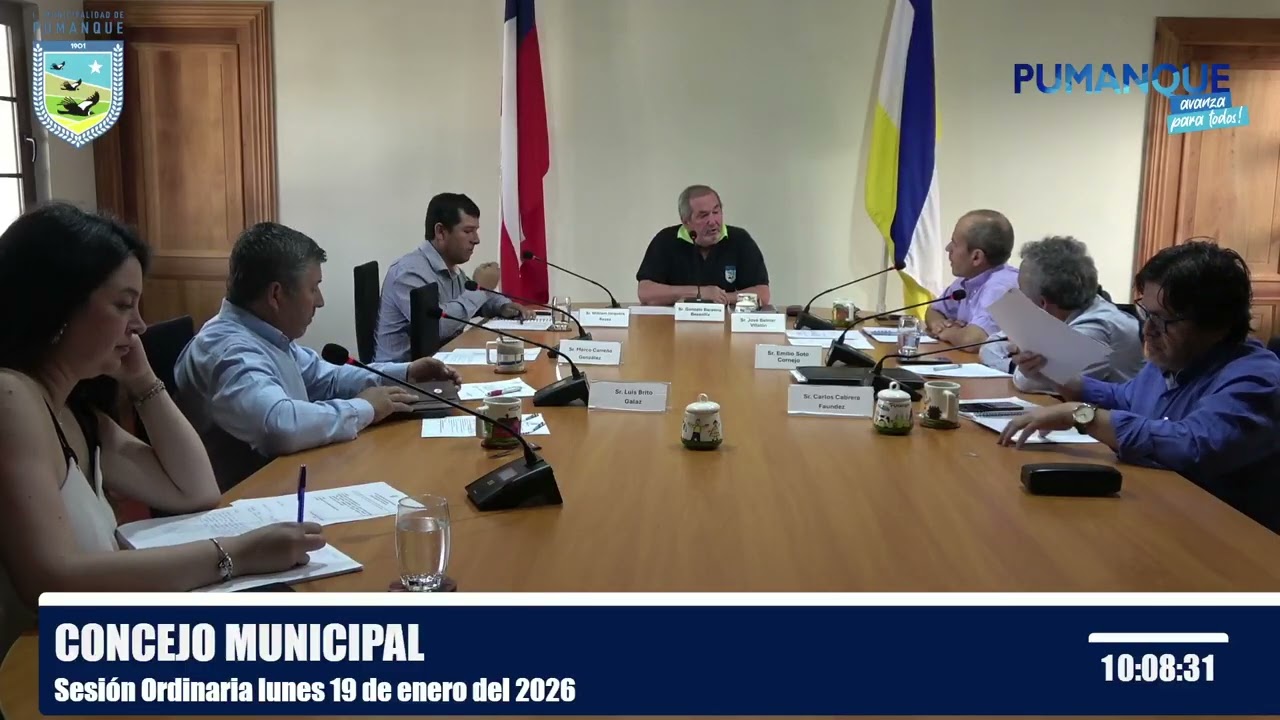 Transmisión Concejo Municipal Sesión Ordinaria 19 de enero 2026