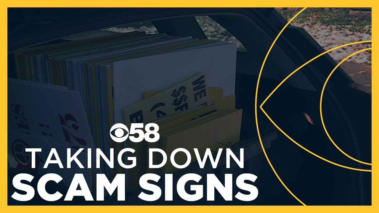 Man makes it his mission to take down hundreds of 'bandit signs' in Milwaukee