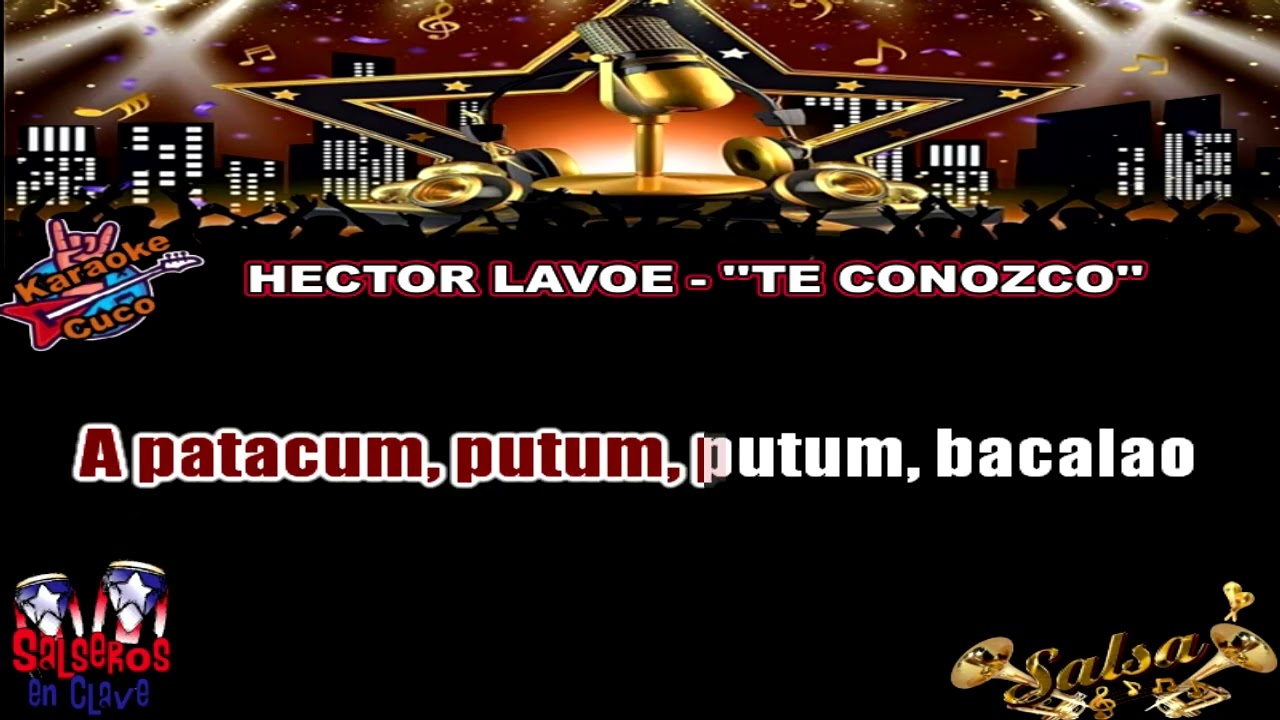 HECTOR LAVOE   -  ''TE CONOZCO''     -     (KARAOKE)