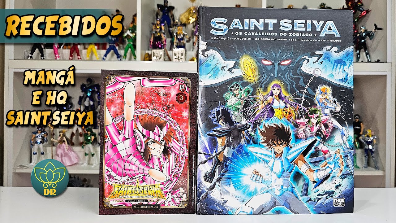 RECEBIDOS Mangá Saint Seiya Final Edition vol 3 e HQ Saint Seiya Odisseia do Tempo vol 1
