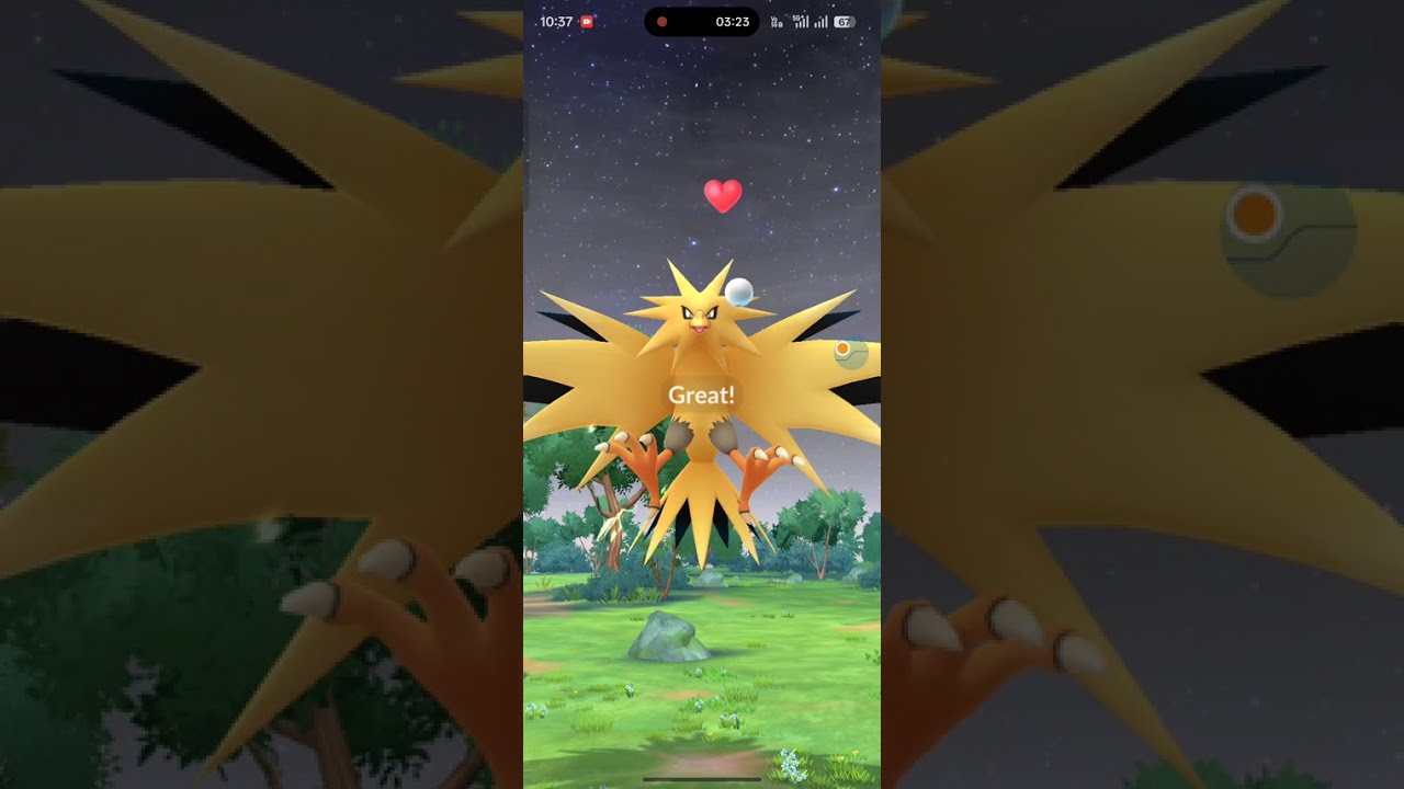 Hit by a shock!!!!!!!!! hunting a shiny zapdos