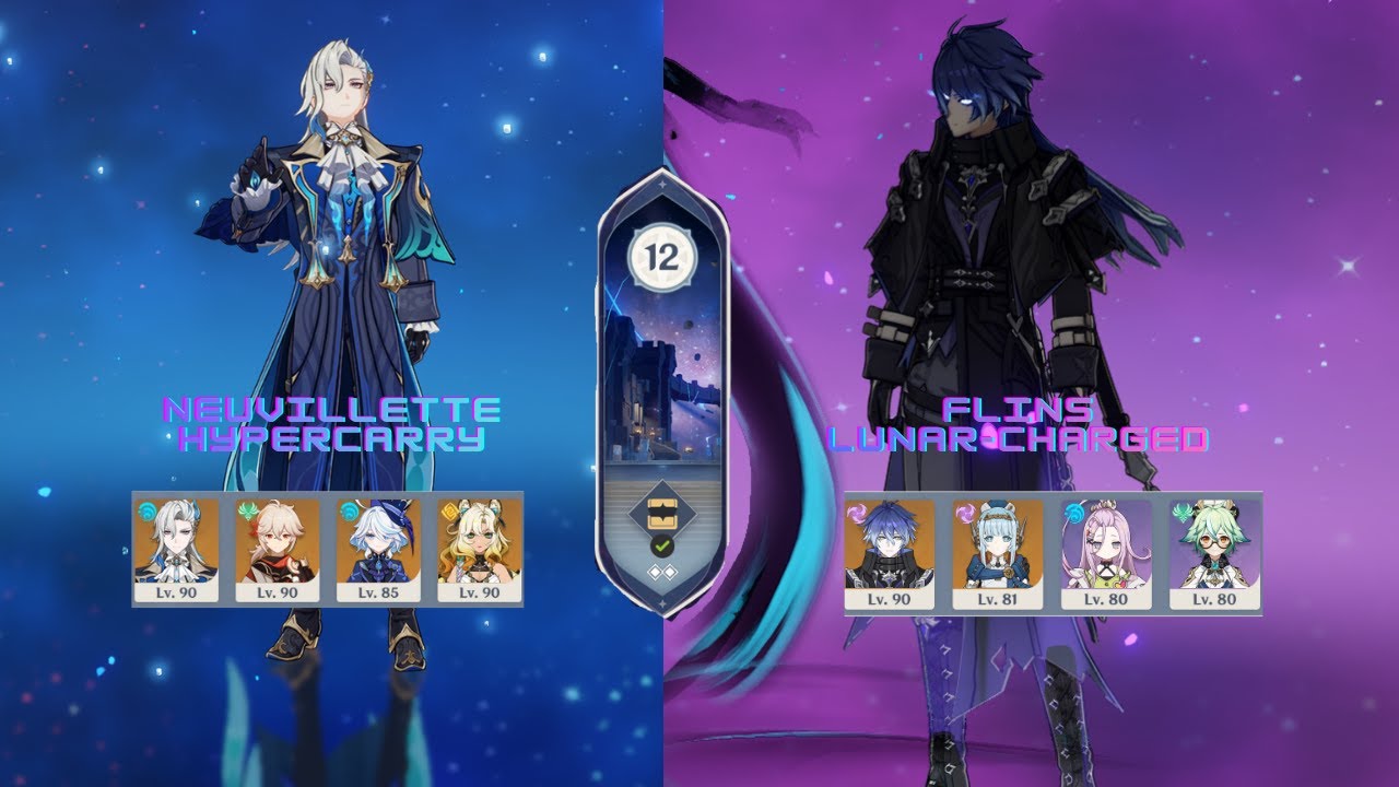 C0R0 Neuvillette Hypercarry, C0R1 Flins Lunar-Charged #neuvillette #flins #abyss
