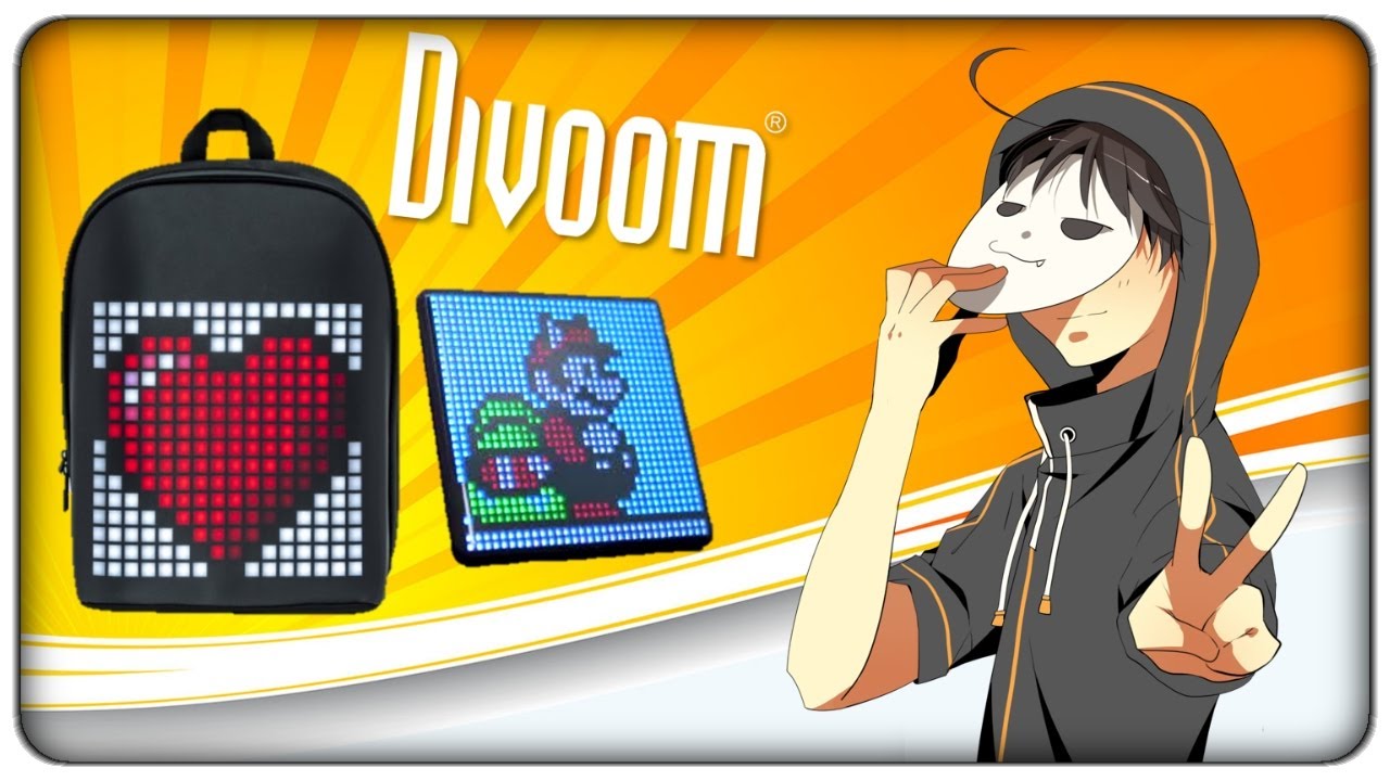 LO ZAINO CON LA PIXEL ART A LED LUMINOSI CHE CONTROLLI COL TUO SMARTPHONE - Divoom Pixoo Backpack