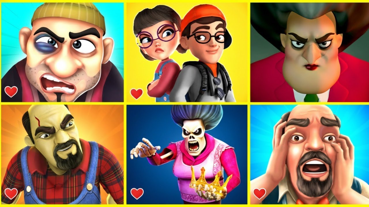 Scary teacher 3d, Scary Stranger 3D, Nick and Tani Funny Story Valentines Pranks