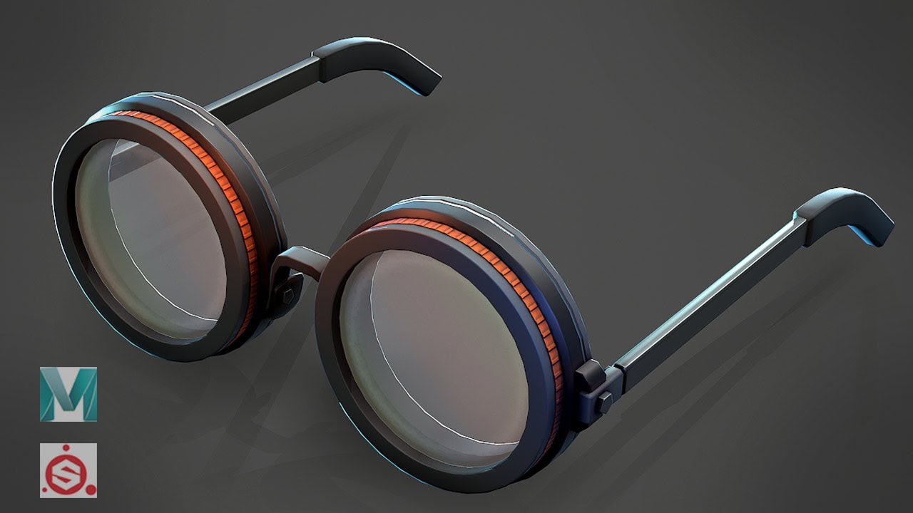 Создание стилизованных очков с помощью Autodesk Maya и Substance Painter