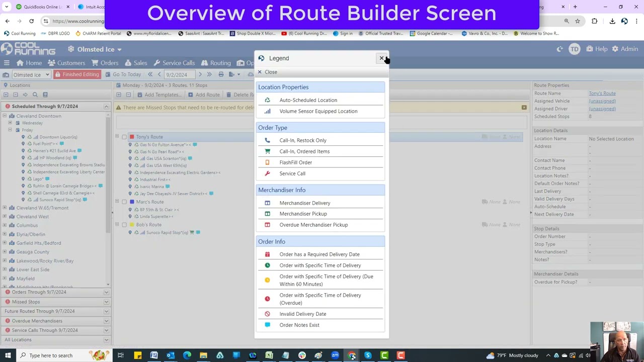 Training Overview & Explanation of Route Builder Screen