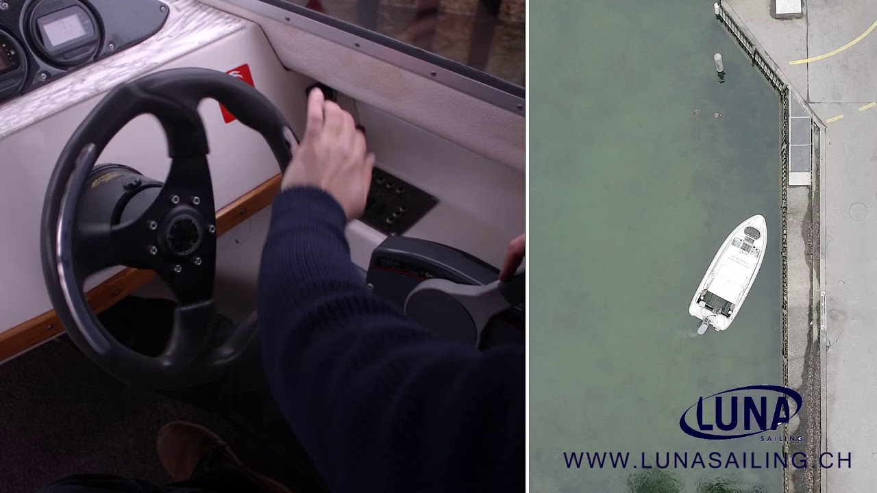 Motorbootman&ouml;ver Ablegen vom Steg