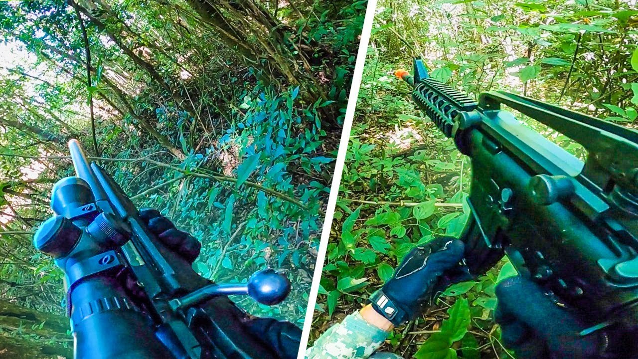 JOGO DE AIRSOFT NA FLORESTA