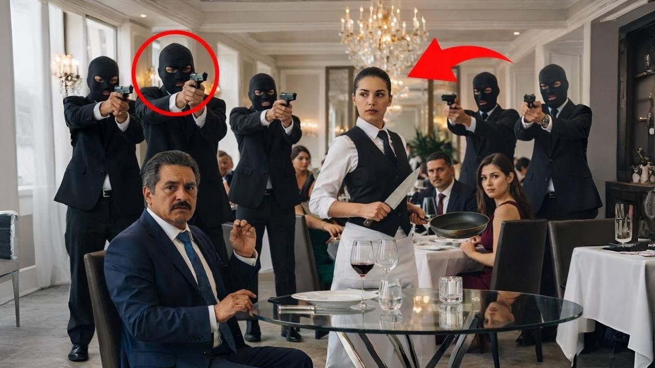 5 Sicarios Atacan a Billonario en Restaurante — Mesera Revela Habilidad Letal y lo Cambia Todo...