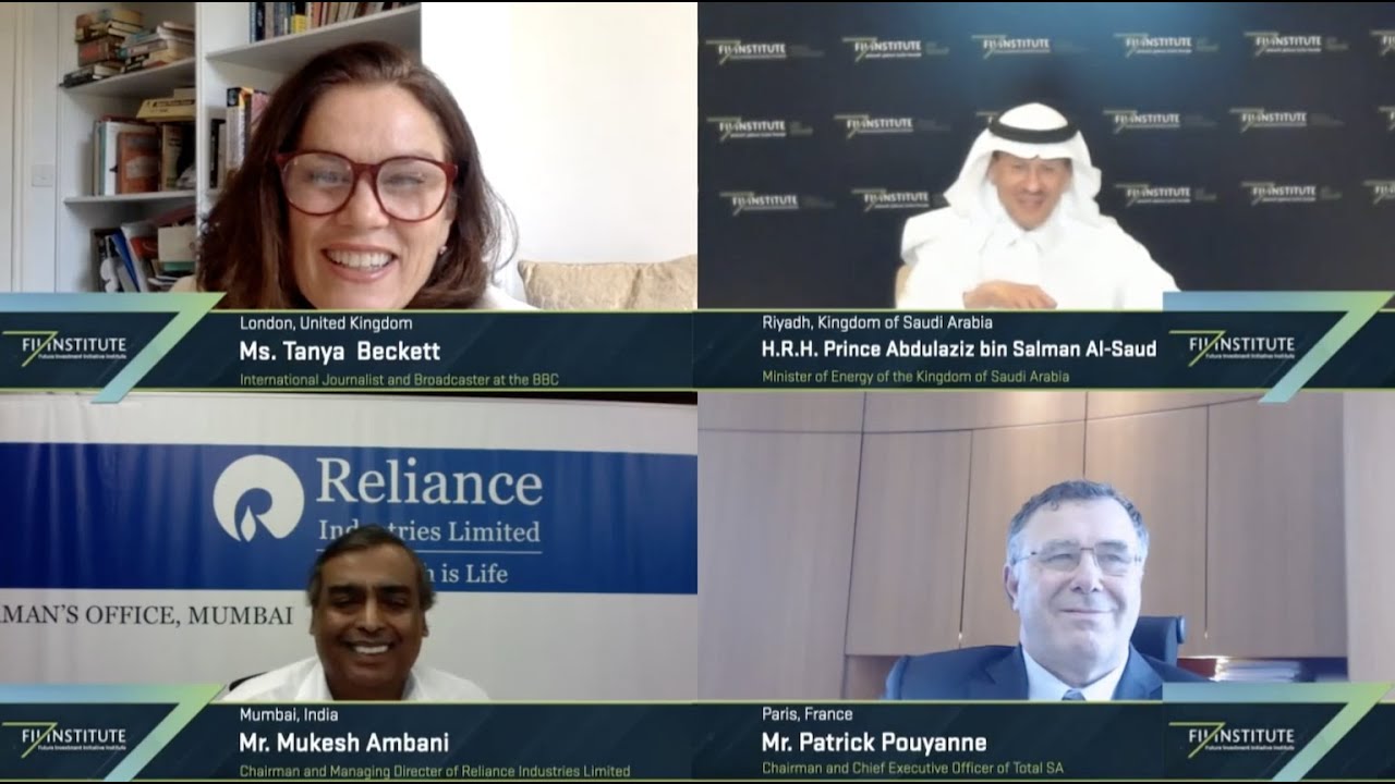 HRH Prince Abdulaziz bin Salman Al-Saud, Mukesh Ambani & Patrick Pouyanné - The FII Institute Series