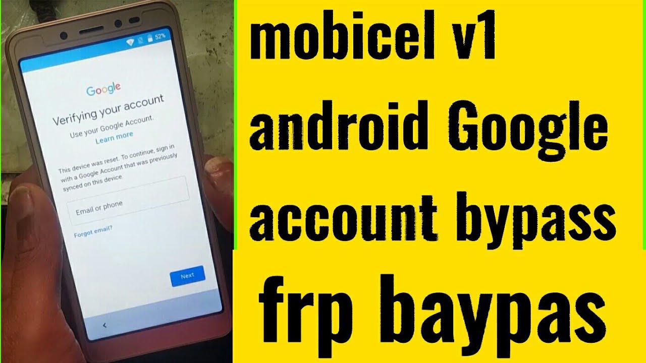 Mobicel V1 Google account remove (android) frp bypass