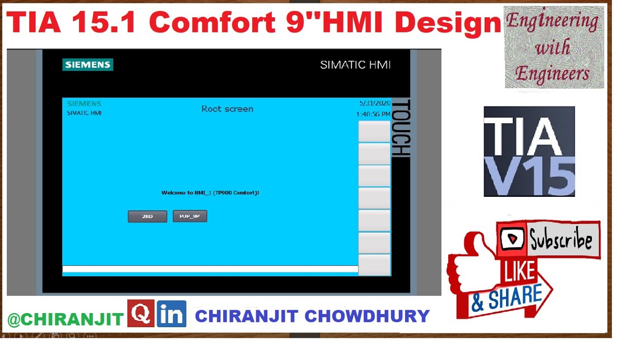 Siemens TIA Comfort 9'' HMI design