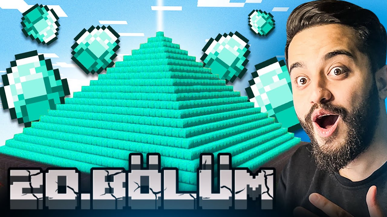 MİNECRAFT'DA KÖYÜMÜZE ELMAS PİRAMİT YAPTIK! DEREYİ KALDIRDIK! YÜRÜYÜŞ YOLU YAPTIK! 20. Bölüm